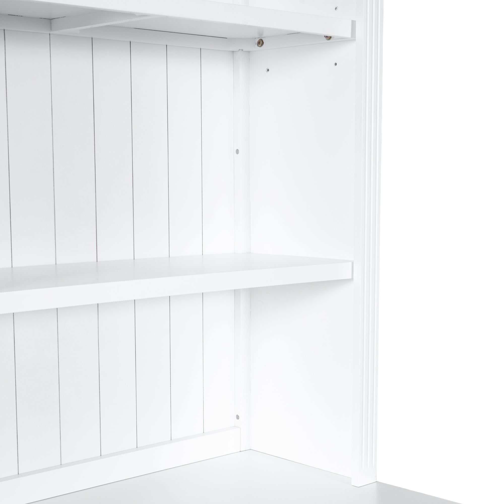 83.4'Tall Bookshelf with 3 pieces LED Lighting, Modern Bookcase with 2 Doors and 1 Drawer,Storage Bookcase with Open Shelves for Living Room,Home Office,White - Grand Goldman Shop