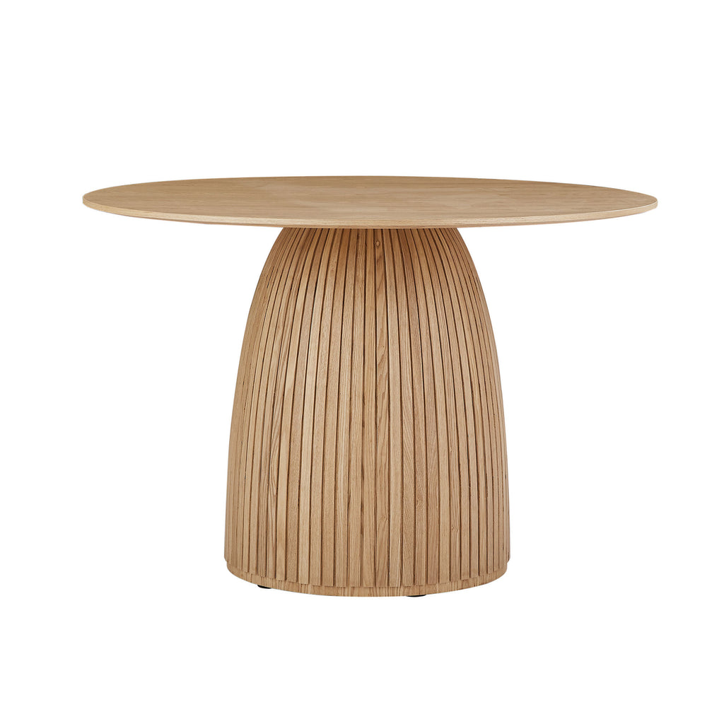 Round Dining Table Modern Wood Kitchen Table 47.24' Circular Tabletop for Leisure Coffee Table OAK. - Grand Goldman Shop