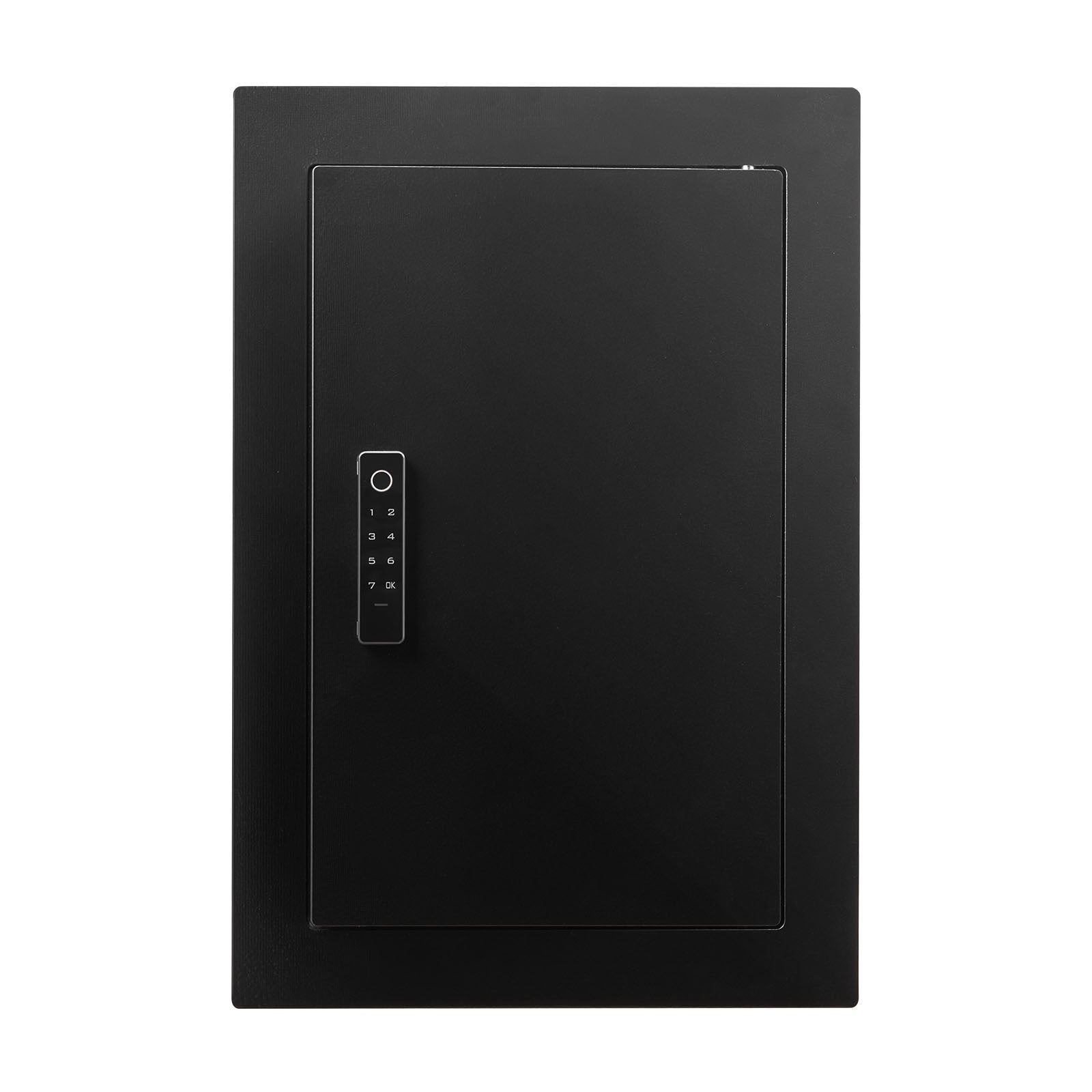 Wall Safe, 3-Tier Hidden Wall Safe with Fingerprint, Password, Key & Turning Knob, Q235 Cold-Rolled Steel In-Wall Box with Ad