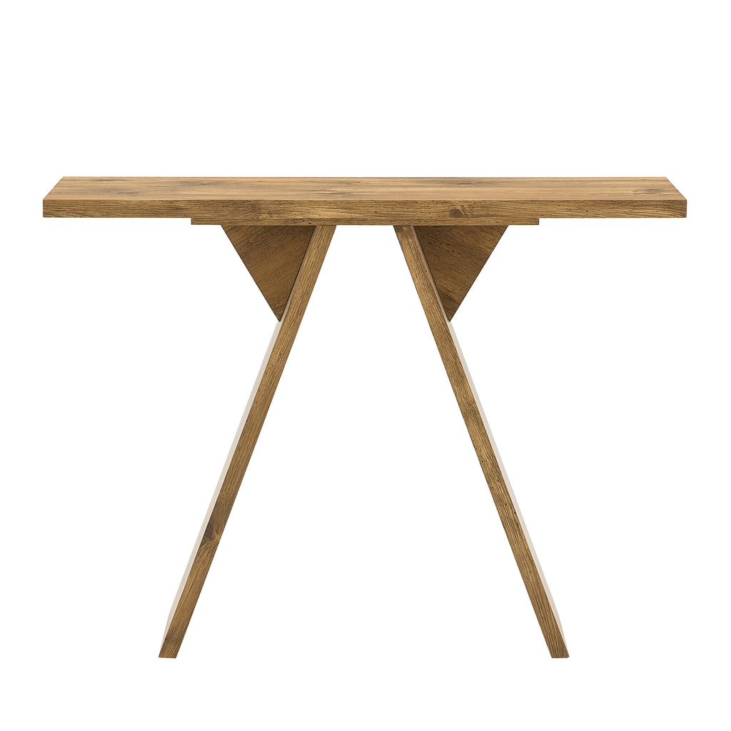 Console Table, 43.4-Inch Long Narrow Entryway Table with V-Shaped Base, Rustic Sofa Console for Hallway, Living Room, Behind Sofa - Grand Goldman Shop