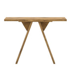Console Table, 43.4-Inch Long Narrow Entryway Table with V-Shaped Base, Rustic Sofa Console for Hallway, Living Room, Behind Sofa - Grand Goldman Shop