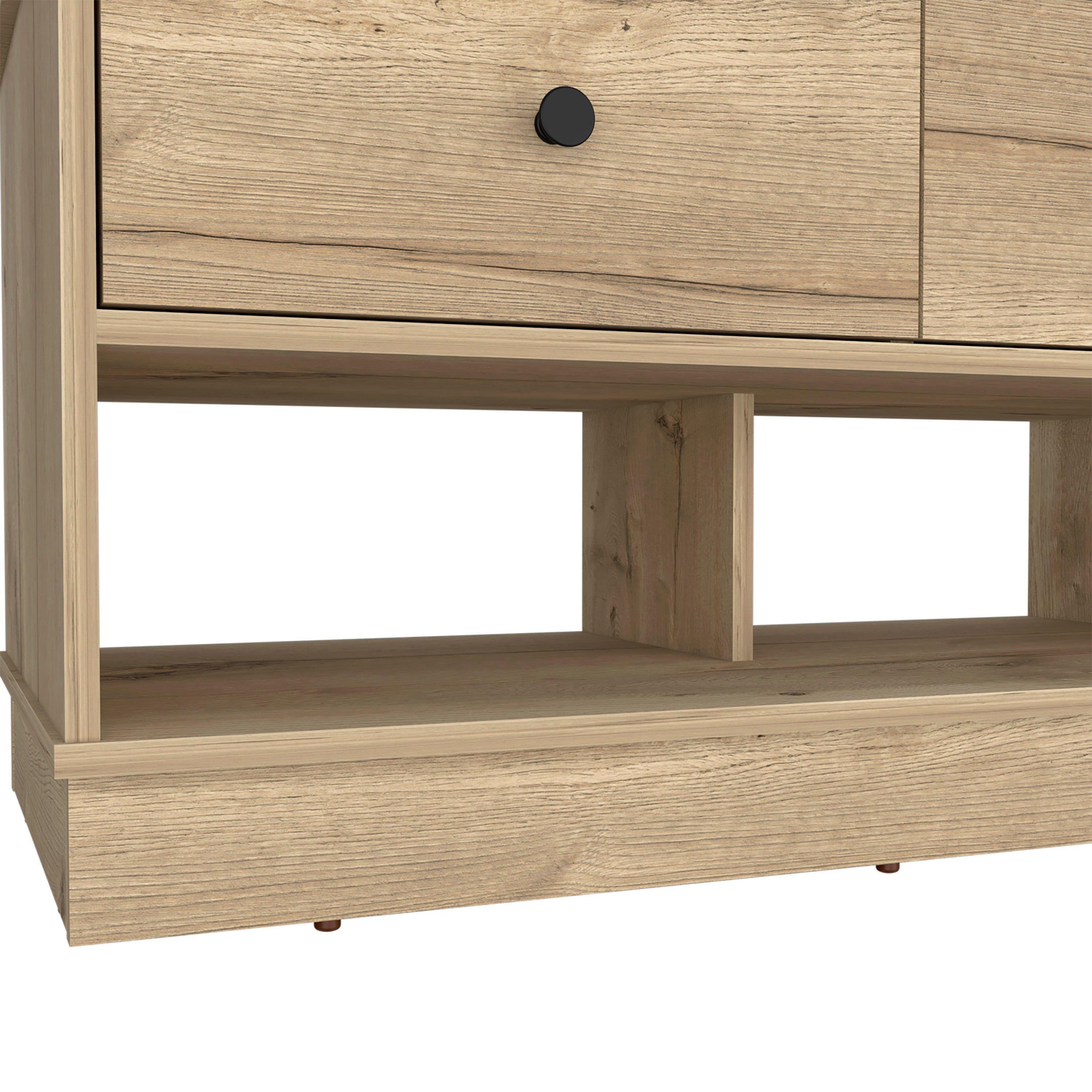 Tulip Storage Bench, Two Drawers, Two Shelves - Grand Goldman Shop