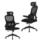 High Back Ergonomic Office Chair with Mesh Fabric, Black, Big and Tall Design for Home Office, Task Chair with Tilt Function,