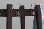 Vassen Coat Rack w/ 3-Tier Storage Shelves in Espresso Finish - Grand Goldman Shop