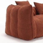 Cozy Beanbag Chair with High Resilience Foam Core for Two - Red Chenille, 66x35x25 inches - Grand Goldman Shop