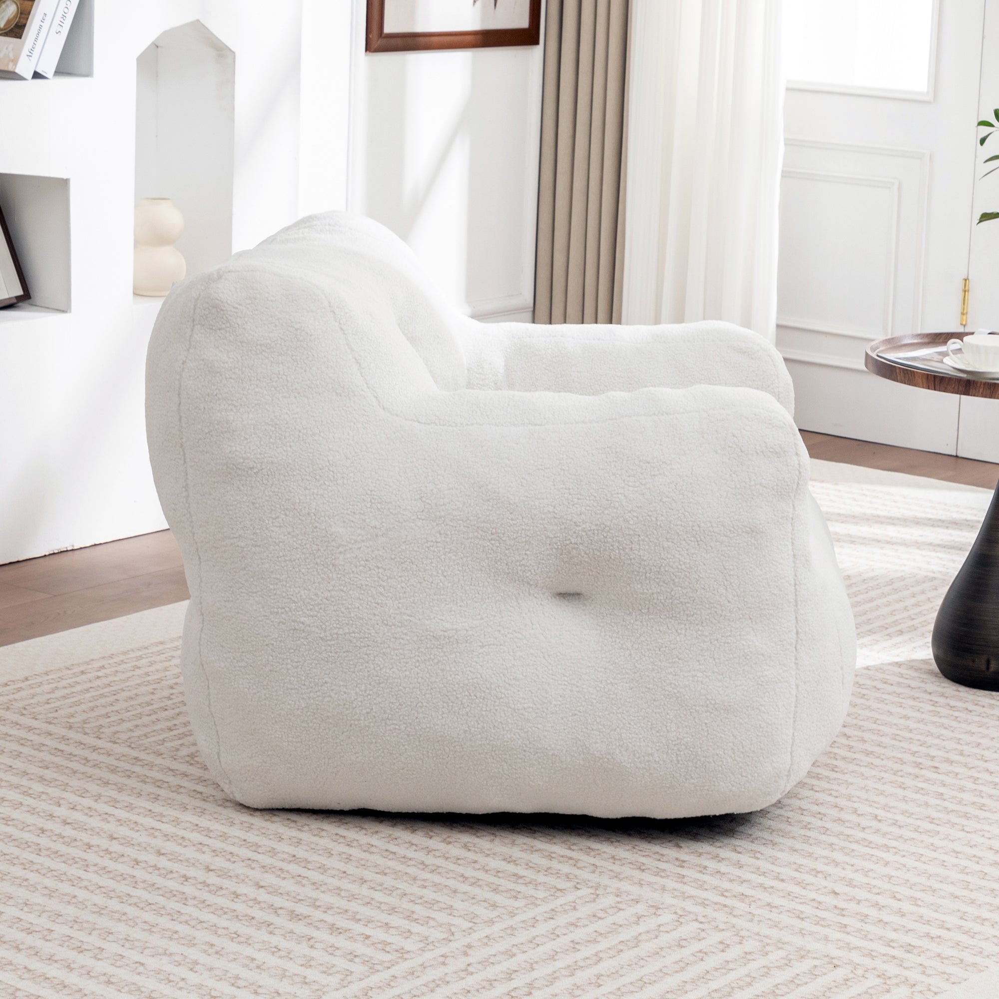 Bean Bag Chair, Bean Bag Sofa Chair with Armrests Stuffed High-Density Foam, Lazy Sofa Comfy Chairs BeanBag Chair for Adults in Living Room,Bedroom Reading - Grand Goldman Shop