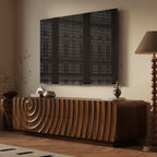 58''Tv Console With Mid Century Unique Spiral Wave Design With Storage Cabinet And 2 Drawers Tv Stand For Living Room, Bedroom, Walnut - Grand Goldman Shop
