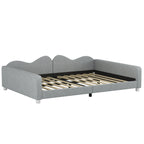 Full size Upholstered Daybed, Sherpa Fabric Sofabed with Cloud-Shaped Backrest, No Box-spring Needed, Gray(Old SKU: WF532069AAE) - Grand Goldman Shop