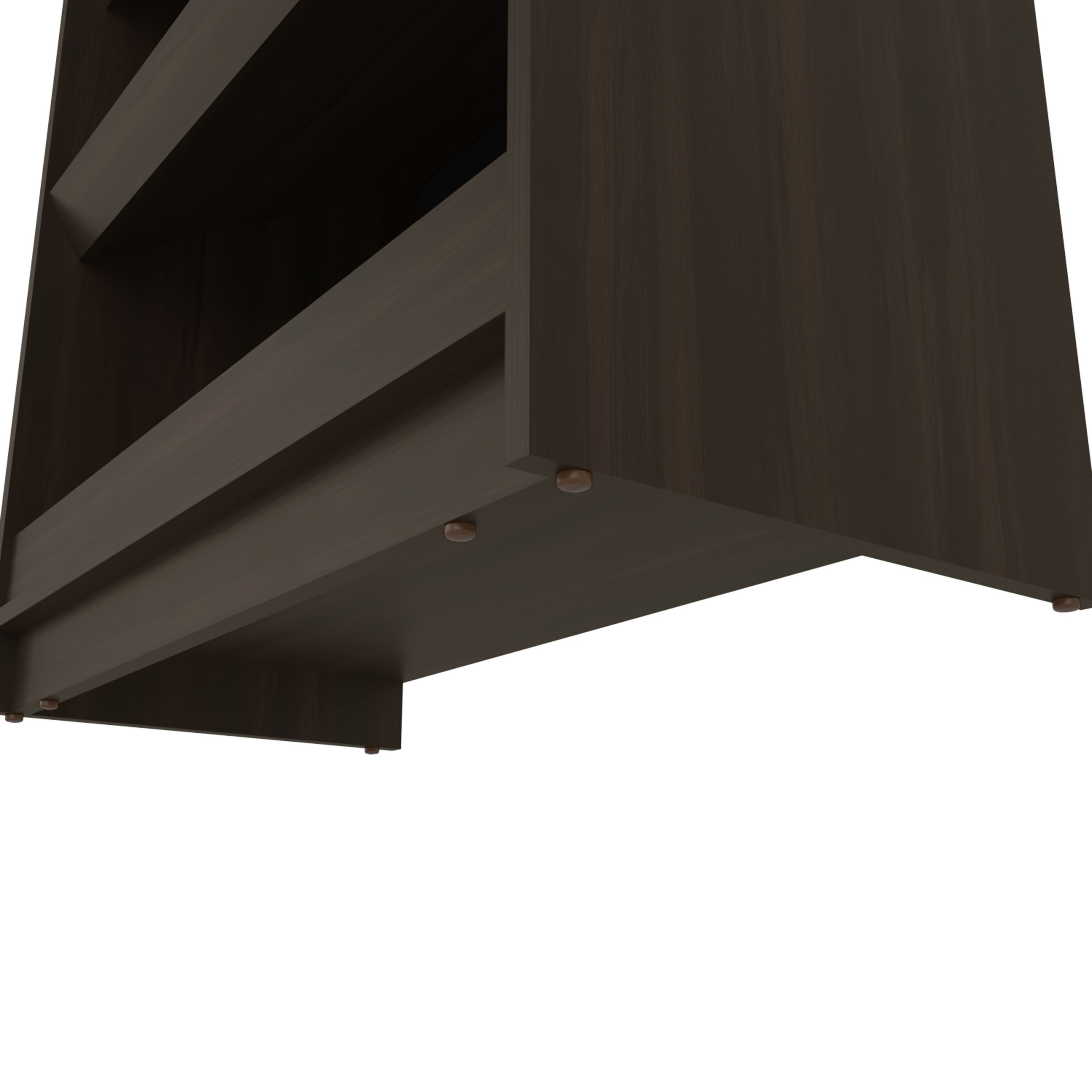 FM FURNITURE Oatman Shoe Rack with Open Storage, Wengue - Grand Goldman Shop