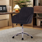 TY Adjustable Ergonomic Office Chair, Swivel Backrest Seat, Black Velvet, 24.60 x 22.84 x 38.00 inches - Grand Goldman