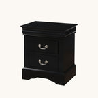 Louis Philippe III Black Finish Nightstand - Grand Goldman Shop