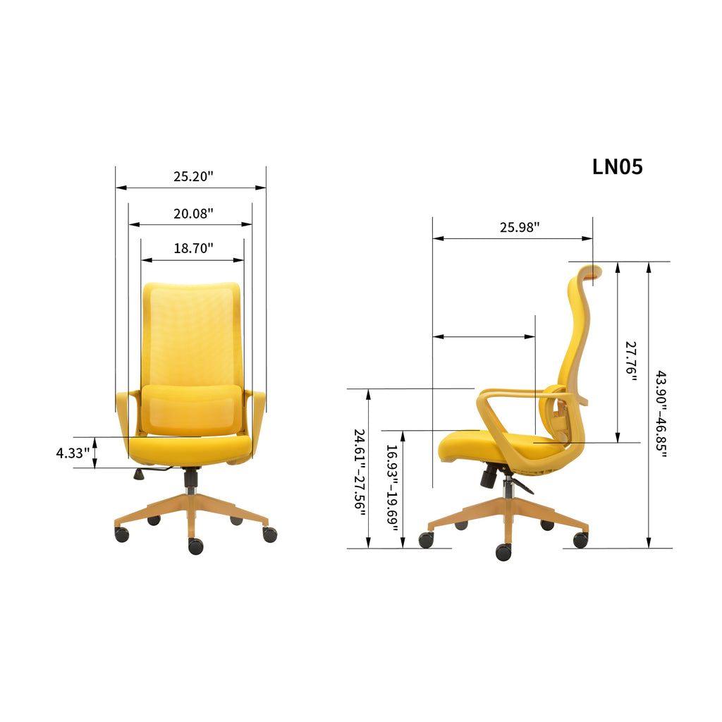 Ergonomic Colorful Office Chair 350LBS Home Office Mesh Breathable High Back, With Adjustable Lumbar Support Computer Chair, 