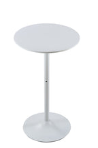 White Round Bar  Table, modern dining table, dining table, MDF tabletop and iron-painted matte base, round dining table, medieval living room coffee table (24 inches), family kitchen, small space - Grand Goldman Shop