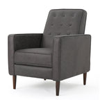 Macedonia Mid-Century Modern Button Tufted Fabric Recliner - Grand Goldman Shop
