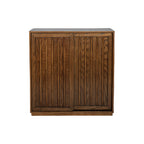 Mid Century Sideboard with 2 Sliding Door & Solid Wood Decorative Strips, Storage Cabinet for Living Room, Kitchen, Dining, Entryway, Hallway - Grand Goldman Shop