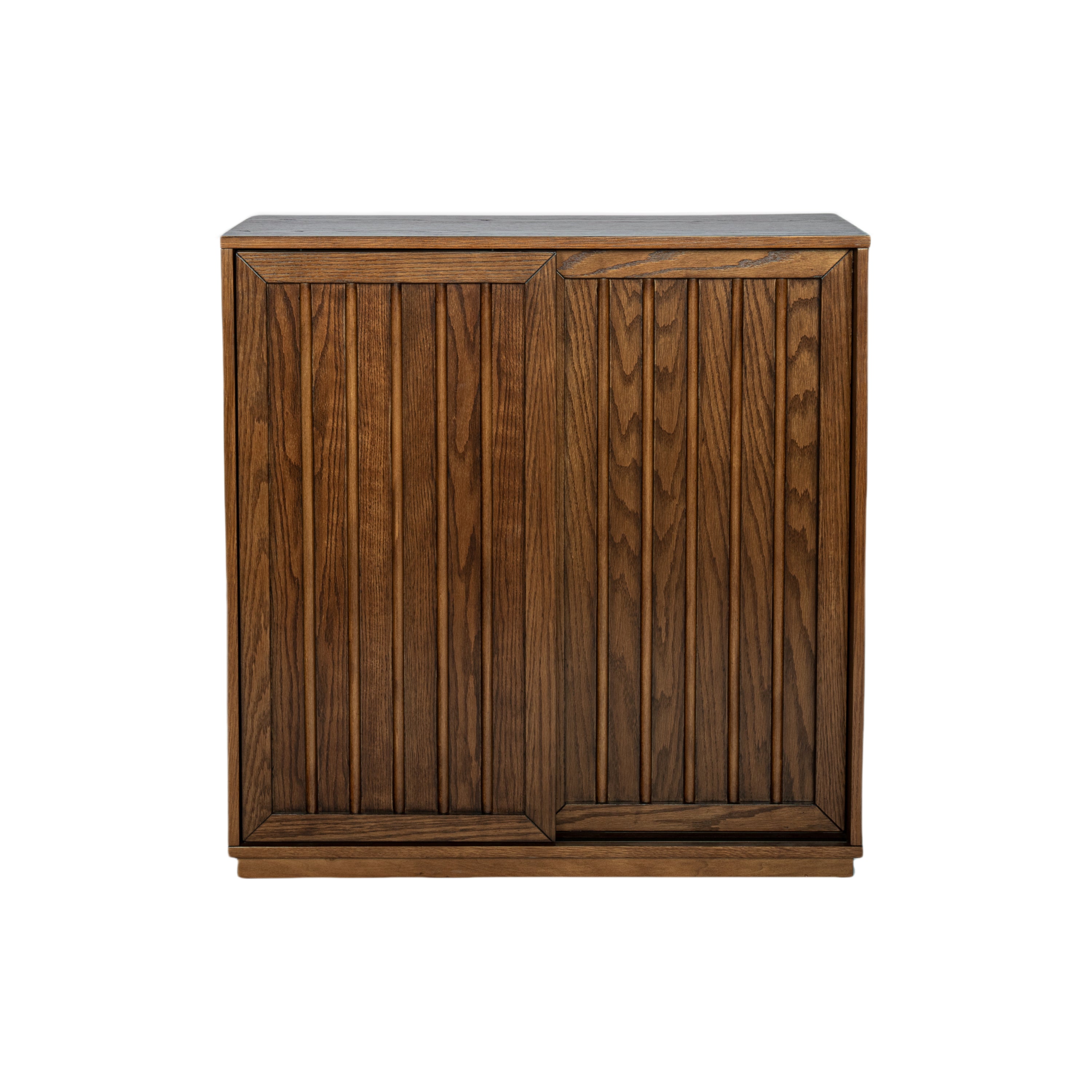 Mid Century Sideboard with 2 Sliding Door & Solid Wood Decorative Strips, Storage Cabinet for Living Room, Kitchen, Dining, Entryway, Hallway - Grand Goldman Shop