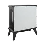 Antique Black 3D Flame Electric Infrared Quartz Fireplace Stove with Remote, Tempered Glass, 24 Inch - Grand Goldman Shop