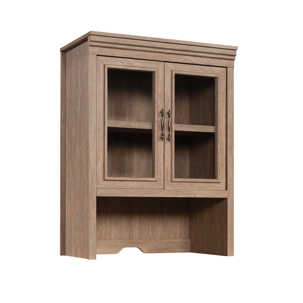 Library Hutch with Glass Doors, Brown finish | Premium Home Decor - Grand Goldman