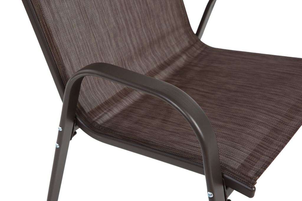 6 Piece Patio Chairs, Outdoor Camping Chairs with Breathable Textilene Fabric, Set of 6 Garden Chairs with Armrest High Backr
