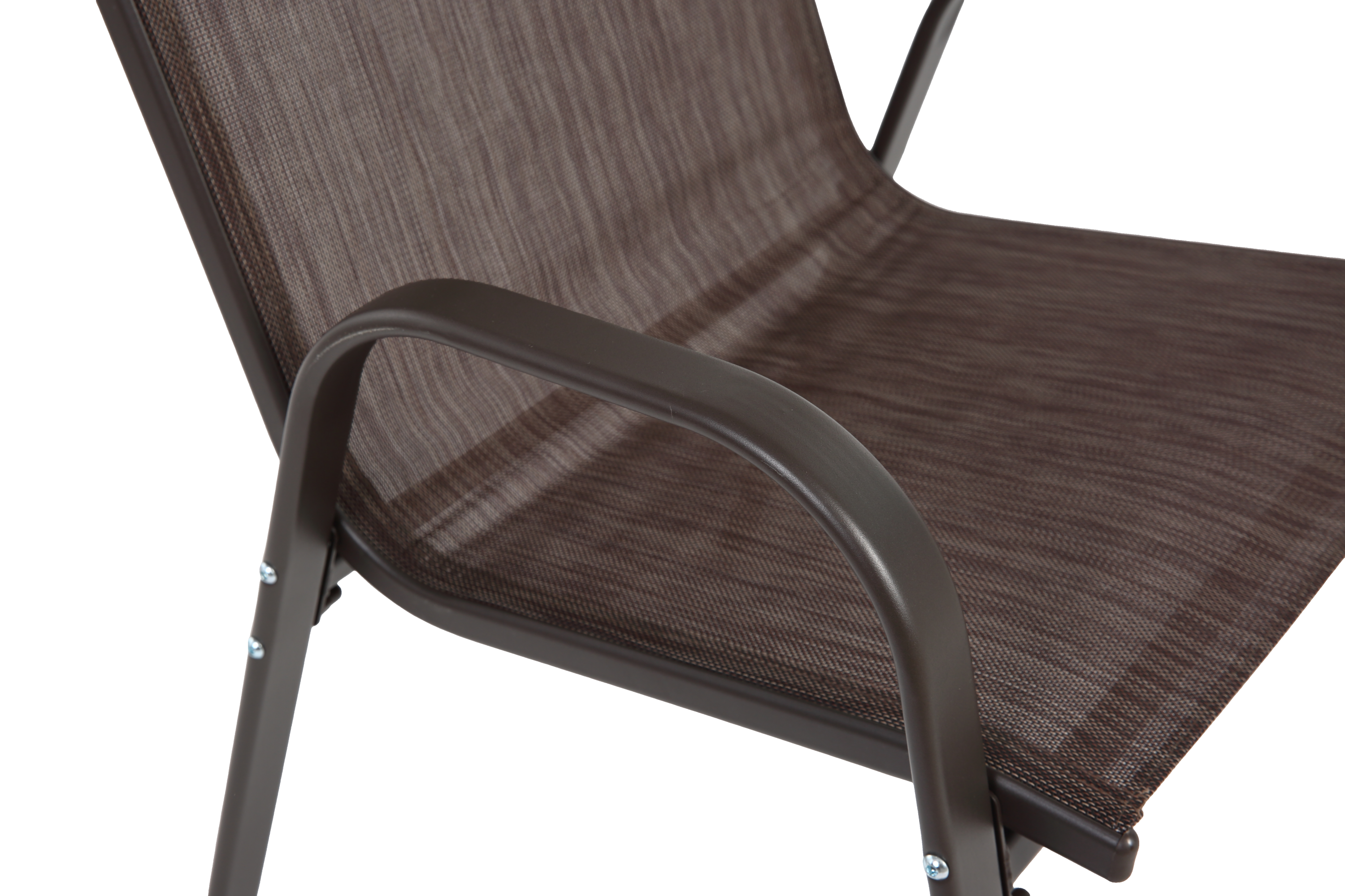 6 Piece Patio Chairs, Outdoor Camping Chairs with Breathable Textilene Fabric, Set of 6 Garden Chairs with Armrest High Backr