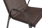 Stylish 4 Piece Patio Chairs, Outdoor Camping Chairs with Breathable Textilene Fabric, Set of 2 Garden Chairs with Armrest Hi