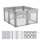 Baby Playpen, 78.7″ x 70.1″ Extra Large Toddlers Playpen, Foldable Baby Fence Play Yard with Zippered Door & Soft Breathable 