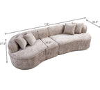 Modern Curved L-Shape Luxury Sectional Oversized Sofa: Minimalist Design, Comfy Sleeper Couch for Living Room, Apartment & Reception Spaces,No Assembly Required - Grand Goldman Shop