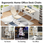 Ergonomic Office Chair, Desk Chair with Headrest and Lumbar Support, High Back Swivel Home Office Chair with Headrest for Hom