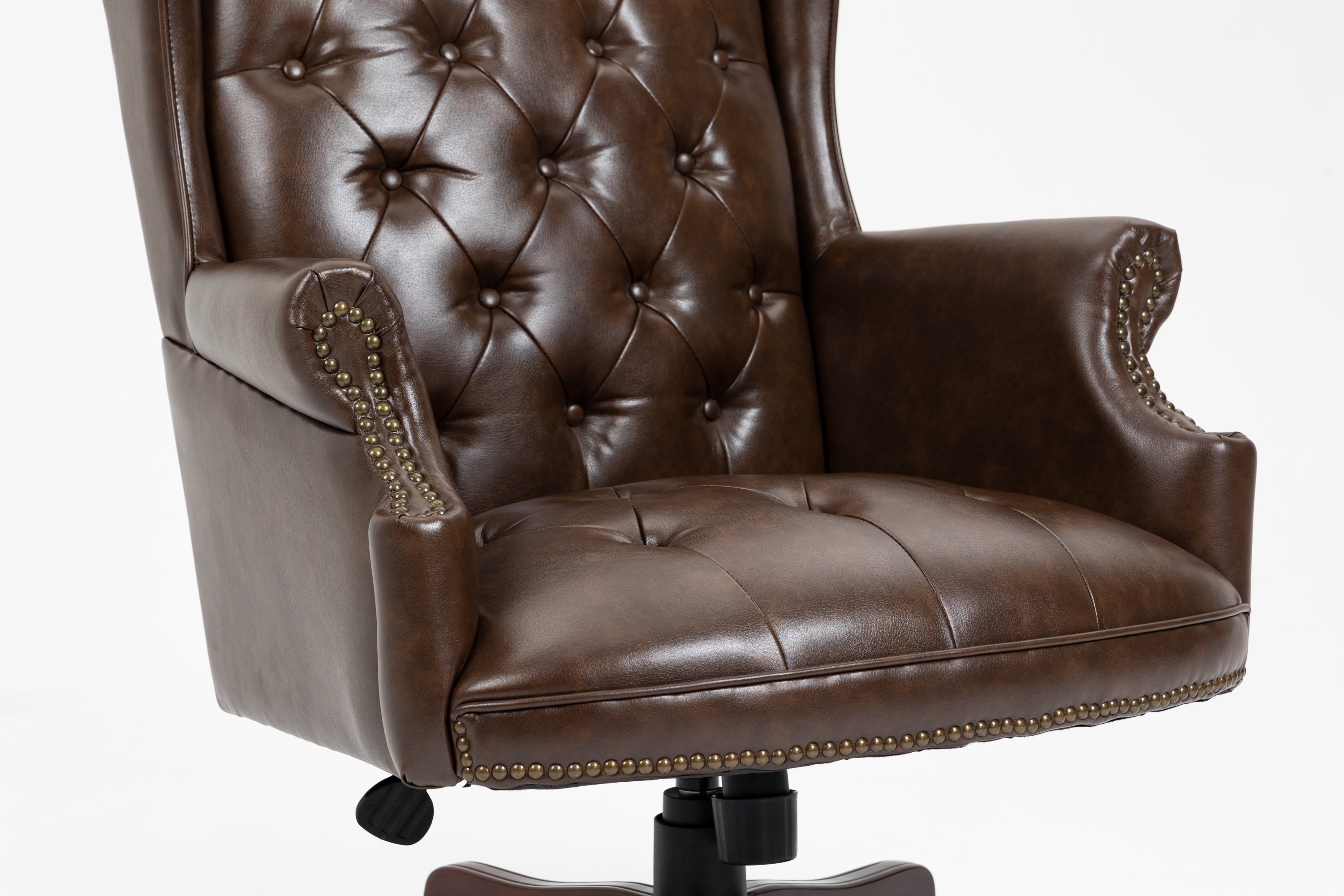 Executive Office Chair - High Back Reclining Comfortable Desk Chair - Ergonomic Design - Thick Padded Seat and Backrest - PU 