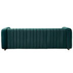 Contemporary Velvet Sofa Couch 84.25''W for Living Room, Green - Grand Goldman Shop