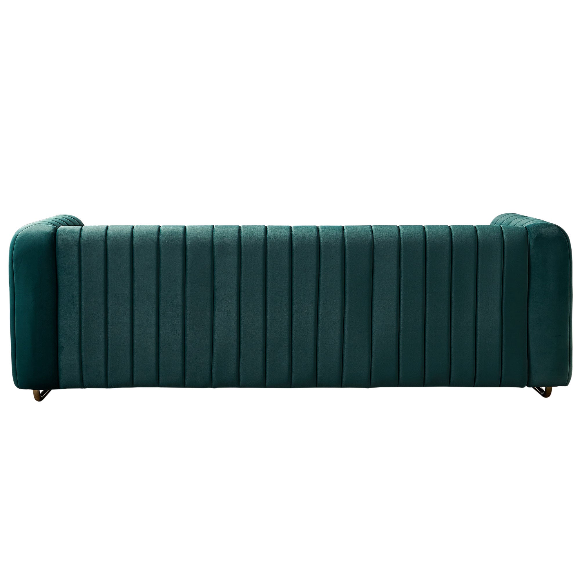 Contemporary Velvet Sofa Couch 84.25''W for Living Room, Green - Grand Goldman Shop