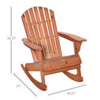 Rocking chair Rocking Chair, with Slatted Wooden Design, Fanned Back - Grand Goldman Shop