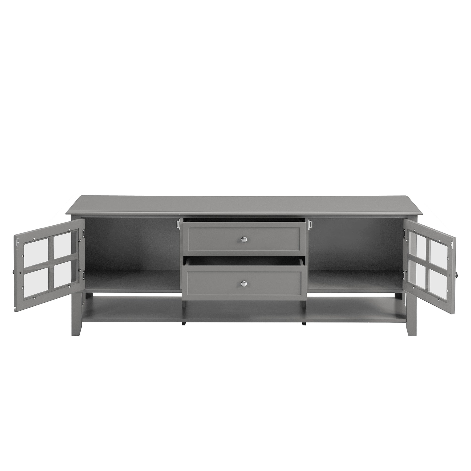 TV Stand for TVs up to 60'', Entertainment Center with Multifunctional Storage Space, TV Cabinet with Modern Design, Media Console for Living Room, Bedroom - Grand Goldman Shop