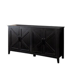 Cabinet with 4 Doors and 4 open shelgves,Freestanding Sideboard Storage Cabinet Entryway Floor Cabinet for Living Room Office Bedroom - Grand Goldman Shop