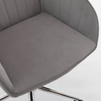 TY Adjustable Office Chair, Ergonomic Swivel Chair with Comfortable Backrest Seat, Gray Velvet, 24.60 x 22.84 x 38.00 inches 