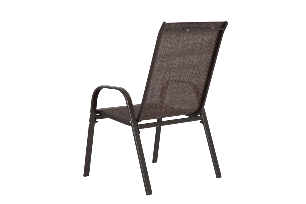 8 Piece Patio Chairs, Outdoor Camping Chairs with Breathable Textilene Fabric, Set of 2 Garden Chairs with Armrest High Backr