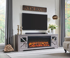 75' Fireplace TV Stand for TVs up to 80',with 44' Electric Fireplace - Grand Goldman Shop
