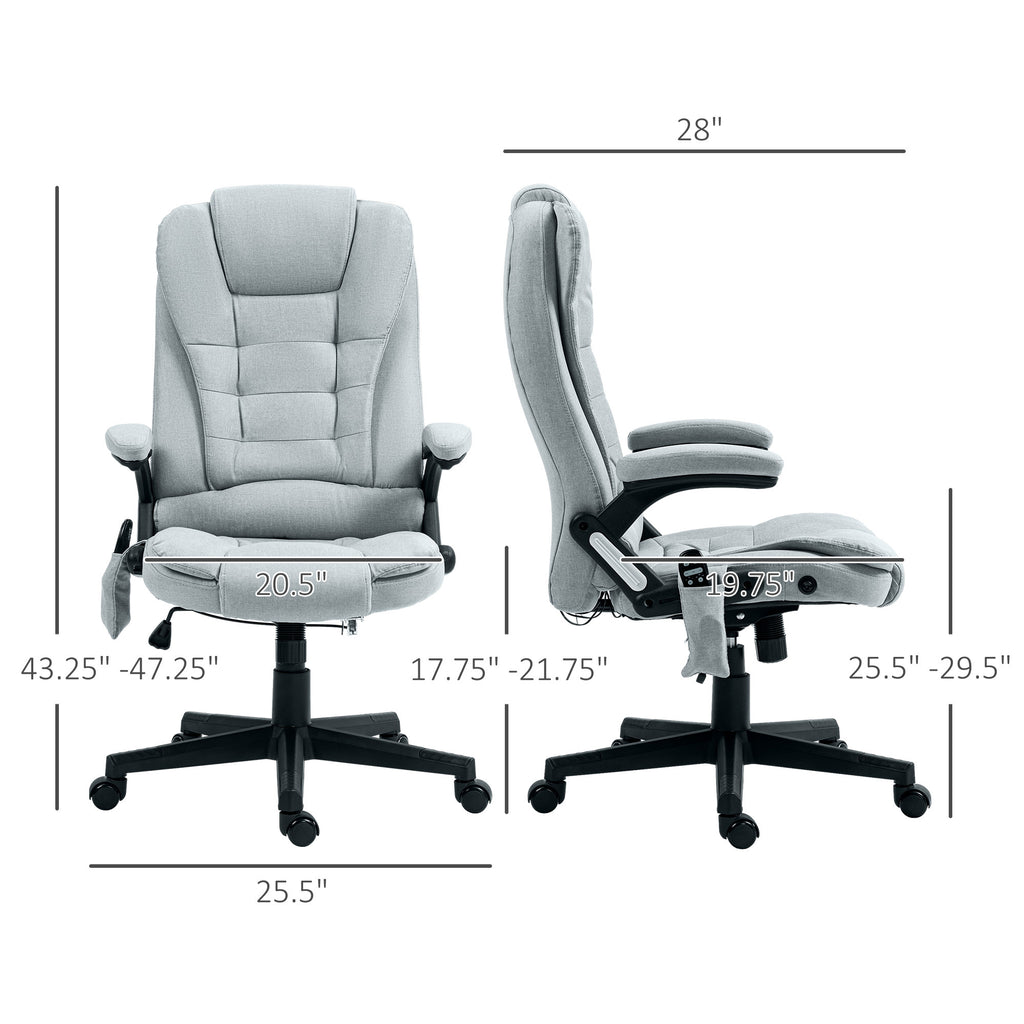 High Back Massage Desk Chair with Reclining Backrest,For Home and Office | Premium Home Decor - Grand Goldman