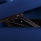 Navy Blue Chaise Lounge Indoor, Velvet Lounge Chair for Bedroom with Storage & Pillow, Modern Upholstered Rolled Arm Chase Lounge for Sleeping with Nailhead Trim for Living Room Bedroom Office - Grand Goldman Shop