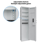 53' Fingerprint Touch Panel In-Wall Safe,Hidden Wall Gun Safe for Rifles with Adjustable Shelves,Assembled Storage Multifunct