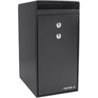 Black Steel Dual Key Depository Safe with Anti-Theft Design and Mounting Hardware, 0.27 Cu Ft - Grand Goldman