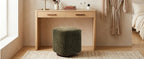 Olive Upholstered 360° Swivel Vanity Stool, Modern Makeup Chair with Soft Fabric Cushion for Bedroom or Living Room - Grand Goldman Shop
