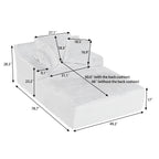 Oversized Chaise Lounge Chair Indoor, Corduroy Upholstered Modern Sofa Couch in Dark Grey, No Assembly Required, Comfy Sleeper Sofa for Living Room or Office - Grand Goldman Shop
