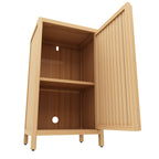 Natural Bamboo Freestanding Storage Cabinet with Door and Shelf for Bathroom, Living Room, Kitchen - Grand Goldman Shop