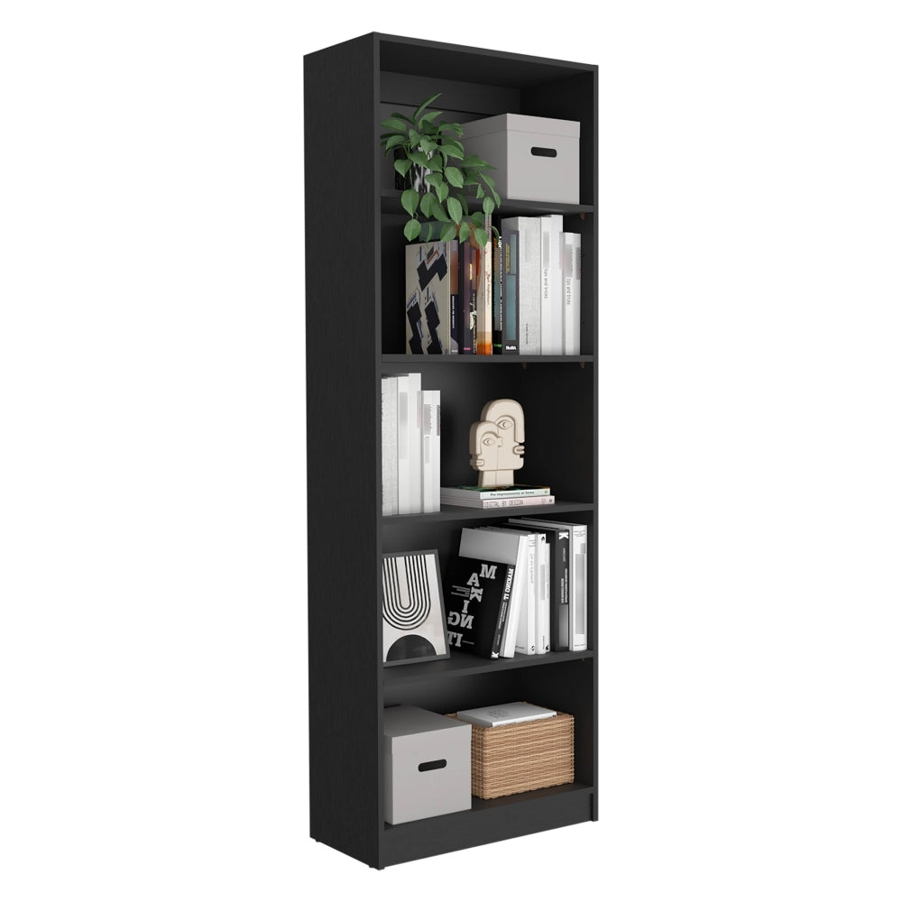 Dupree 4 Piece Home Bookcase set, 91' Wide with 17 Shelves And a Double-Door Cabinet ,  Living Room Set  Black - Grand Goldma