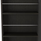 Wall Mounted Shoe Rack With Mirror Chimg, Single Door, Black Wengue Finish - Grand Goldman Shop