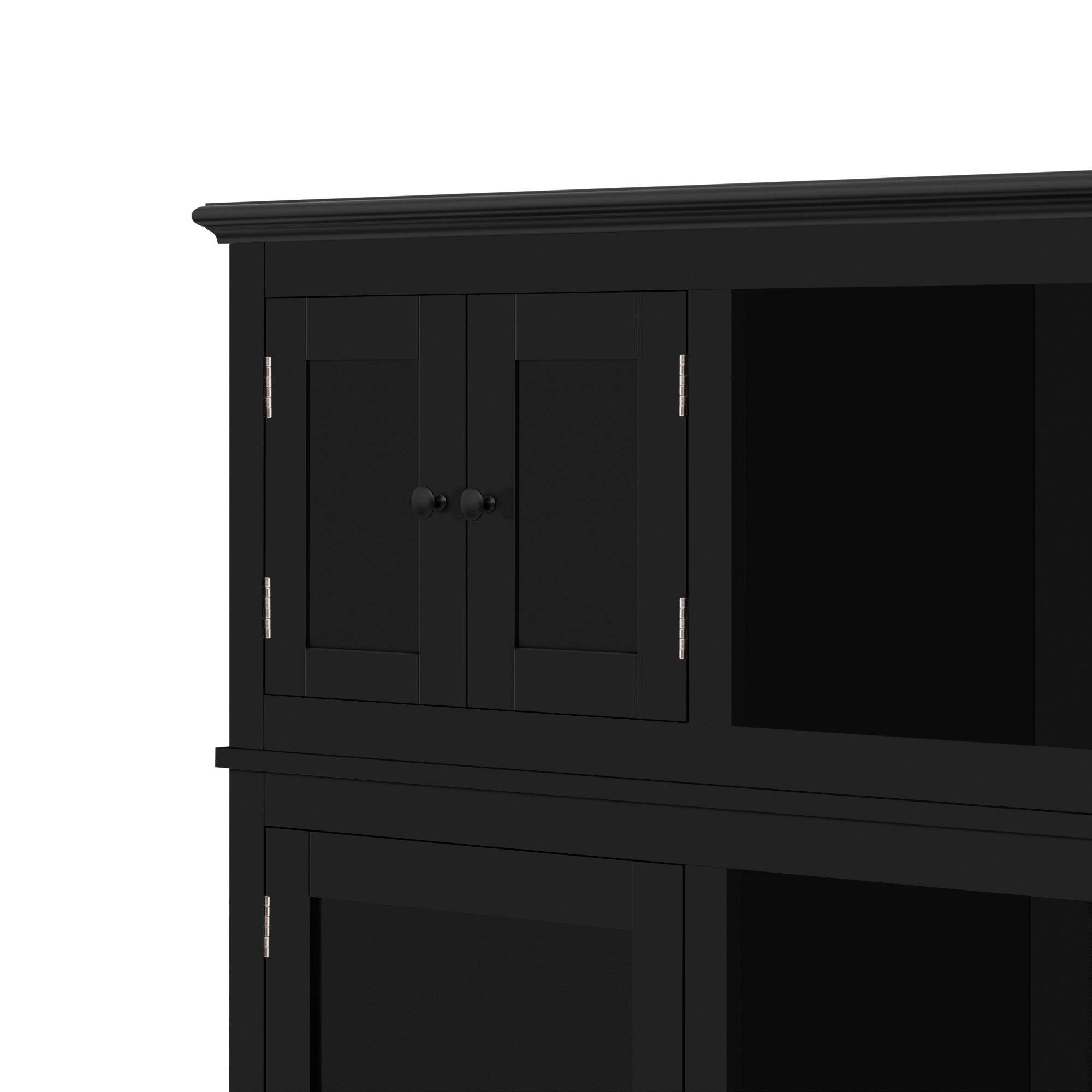3-in-1 Hall Tree with Overhead Storage Cabinet, 3 Adjustable Side Shelves, 4 Heavy-Duty Hooks, 2 Spacious Drawers, Grooved Back Panel Design, Contrasting Seat Bench, Multifunctional Entryway Organizer - Grand Goldman Shop