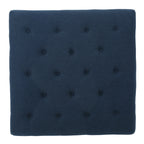 MADRID KD Tufted Ottoman Footrest and Coffee Table Stand-In Navy Blue Polyester 40.5x40.5x16.9 inches - Grand Goldman Shop