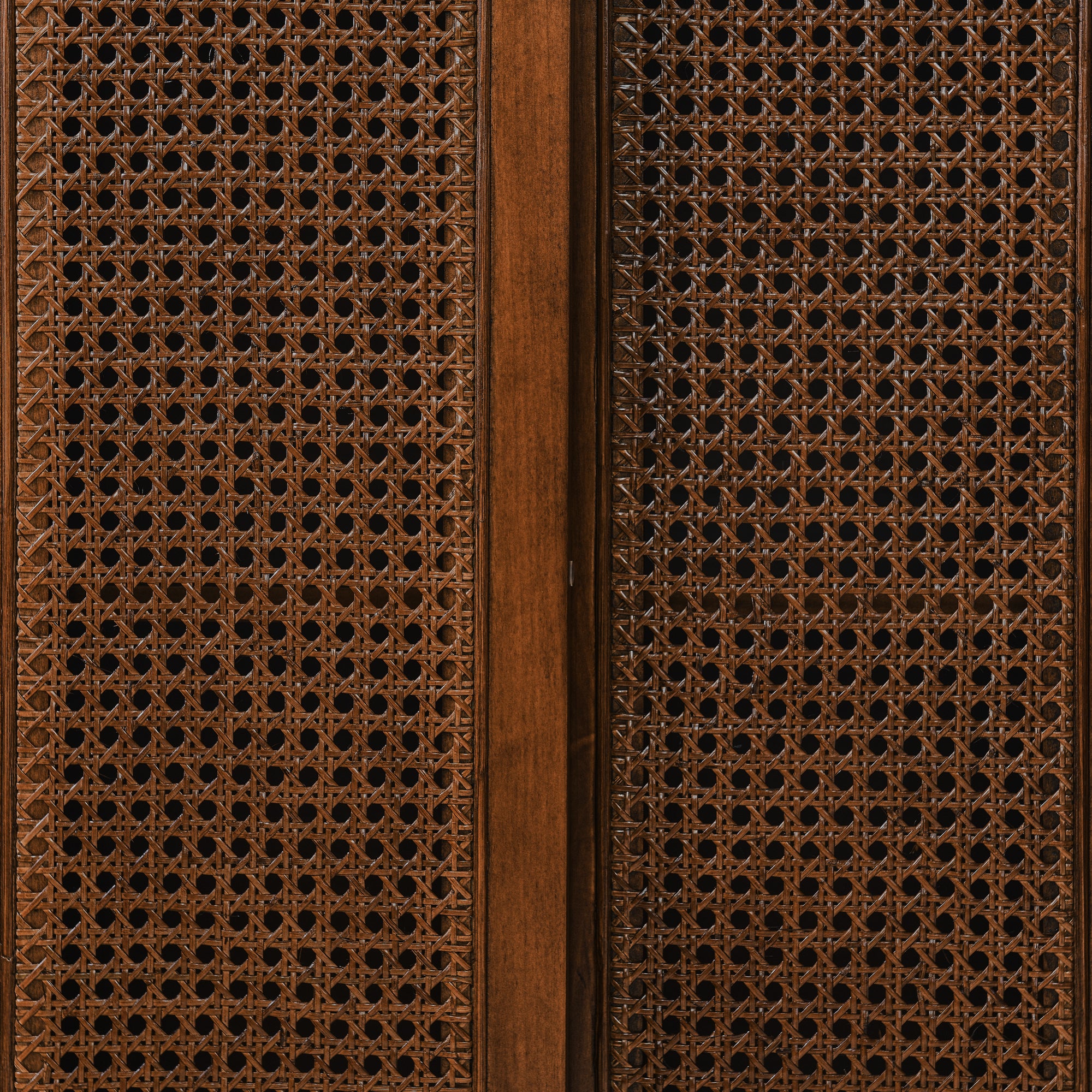 Mid Century Modern Rattan Sideboard Cabinet, Buffet Cabinet for Entryway Hallway Living Room Kitchen Dining Room, Adjustable Shelf & Solid Wood Feet & Rattan Cabinet Doors - Dark Wood - Grand Goldman Shop