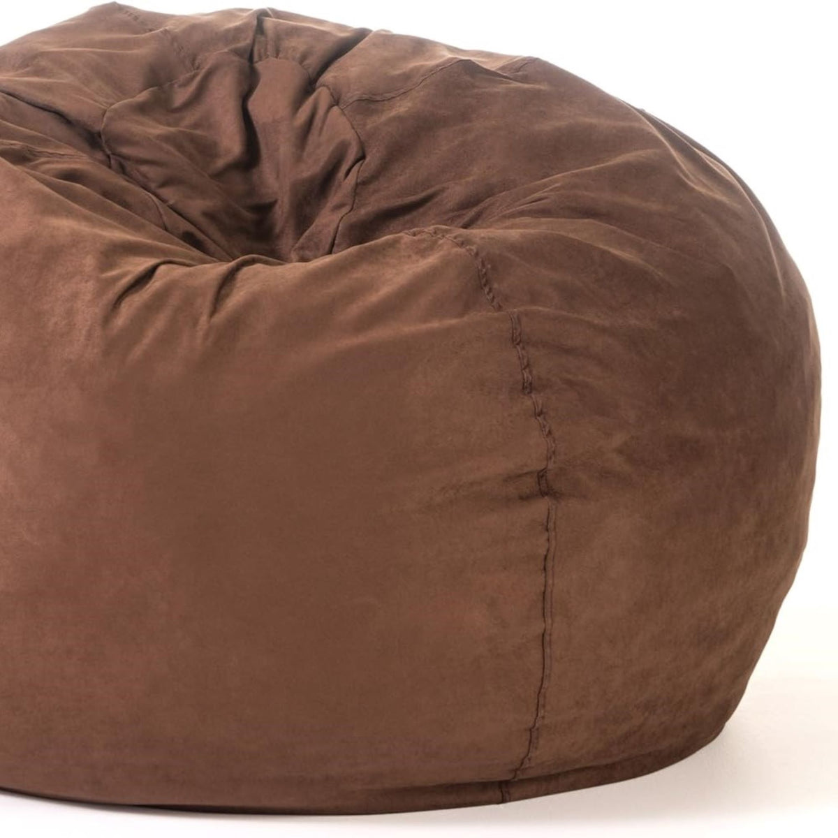 Comfortable High-Density Shredded Foam Bean Bag Chair with Removable Microsuede Cover, French Roast, 5-Foot - Grand Goldman Shop